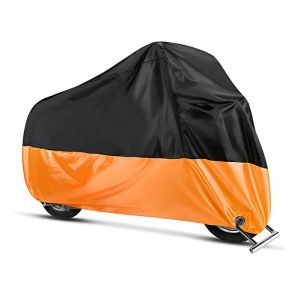 Motorsykkelpresenning Craftride XXXXL deksel i sort-oransje