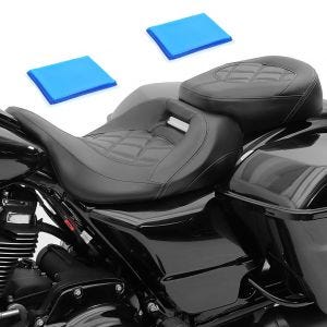 Gel-sete kompatibelt med Harley Davidson Touring 09-23 komfortsete Craftride RH3G svart