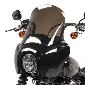 Lampemaske MG5 kompatibel med Harley Davidson Softail Street Bob 18-23 lampebekledning røykgrå Craftride