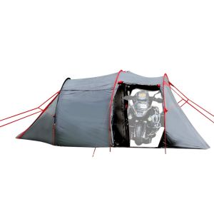 Camping motorsykkel telt 1-2 personer Tourtecs tunnel telt kuppel telt utendørs ME71 grå