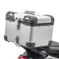 Motorsykkel aluminium toppkoffert Bagtecs XS45 aluminium universal 45 liter sølv