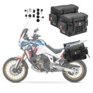 2x vanntette PVC-sidekofferter egnet for BMW F 650 / GS / ST Bagtecs BPW med monteringssett for bagasjeholder