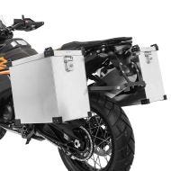 Aluminium koffertsett passende for Suzuki V-Strom 1000/ 650/ XT Bagtecs Namib 35-40l med monteringssett for koffertstativ