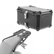 Sett aluminium toppkoffert + bagasjehylle egnet for Honda NX 500 2024 Bagtecs XB65 svart