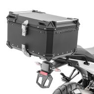 Sett aluminium toppkoffert + bagasjehylle egnet for BMW R 1300 GS 23-24 Bagtecs XB65 svart