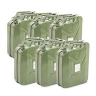 6x drivstoffbeholdere av metall 20 liters drivstoffbeholdere Bagtecs JC3 grønn