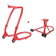 Sett med enarms reparasjonsstativ + styrehodestativ egnet for Ducati Multistrada V4 Pikes Peak 22-24 Constands V4 rød