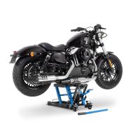 Løfteplattform egnet for Chopper/Custombike motorsykkeljekk ConStands Mid-lift L i blått CB10761