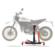 Sentralstativ egnet for Ducati Scrambler Desert Sled 17-22 oransje motorsykkeljekk ConStands Power-Evo