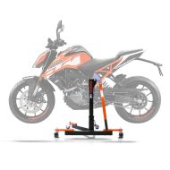 Sentralstativ egnet for KTM 125 / 390 Duke 17-23 oransje motorsykkeljekk ConStands Power-Evo