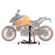 Sentralstativ egnet for KTM 990 Duke 2024 oransje motorsykkeljekk Power-Evo ConStands