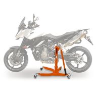 Sentralstativ egnet for KTM 990 Supermoto SM T 09-12 oransje motorsykkeljekk ConStands Power-Classic