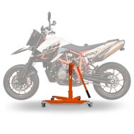 Sentralstativ egnet for KTM 990 Supermoto SM / R 08-13 oransje motorsykkeljekk ConStands Power-Classic