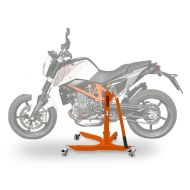 Sentralstativ egnet for KTM 690 Duke 08-19 oransje motorsykkeljekk ConStands Power-Classic