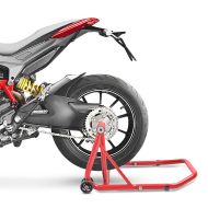 Paddockstativ med én svingarm kompatibel med Ducati Hypermotard 821 13-15 ConStands Single-Classic rød