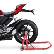 Paddockstativ med én svingarm kompatibel med Ducati Streetfighter V2 ConStands Single-Classic rød