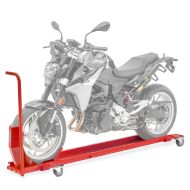 Motorsykkel manøvreringsskinne med rocker ConStands Smart Mover opptil 450 kg i rødt