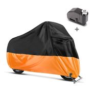 Abdeckplane XXXL + Alarm Bremsscheibenschloss orange für BMW R 1250 / 1200 / RT Tourtecs_0