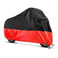 Presenning egnet for Honda Rebel 500 CMX VFR 750 F / R VFR 800 F Craftride XL i sort-rød