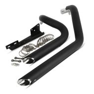 Craftride eksos kortskudd motorsykkel bakre lyddemper egnet for Harley Davidson Sportster 04-13 i svart