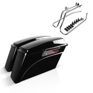 Sett med sidevesker og koffertstativ CR egnet for Harley Davidson Fat Boy 90-17 LB Craftride