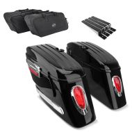 Sett med sidevesker Craftride SC7 + innervesker som passer til Harley Davidson Dyna Street Bob / Wide Glide