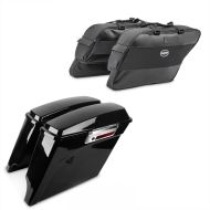 Sideveske strukket egnet for Harley Davidson Electra Glide Classic 94-12 med innerlommer strukket svart