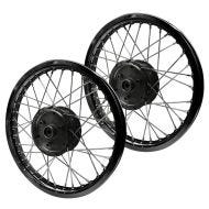 Sett med 2 eiker hjulfelger aluminium 1,6x16 egnet for Simson S51 S50 S70 Schwalbe KR51 aluminiumsfelg Craftride AF13 svart