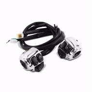 Styrebryter egnet for Harley Davidson Dyna Sportster Softail V-Rod 96-13 styretilpasning krom Craftride