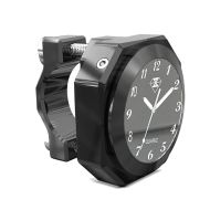 Styreklokke motorsykkel Craftride analog klokke med styreholder LK2 sort