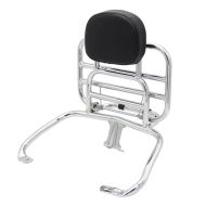 Bagasjehylle med sammenleggbar rygg som passer til Vespa GTS 300 / 250 / 125 08-22 Craftride krom