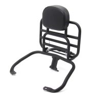 Bagasjehylle med sammenleggbar rygg passer for Vespa GTS 300 / 250 / 125 08-22 Craftride svart