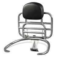 Bagasjehylle med sammenleggbar rygg som passer til Vespa LX 150 / 125 / 50 06-13 Craftride krom