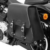 Motorsykkelseteveske Tacoma 28L sideveske egnet for chopper cruisere og tilpassede sykler svart