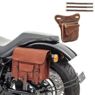 Salveske SV1 bag 8Ltr + sideveske SR1 lær vintage Craftride brun