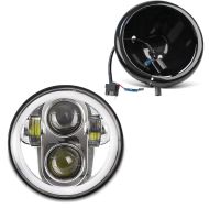 LED hovedlyssett 5,75 tommer egnet for Harley Davidson Night-Rod Special svart-krom Craftride M18