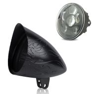 LED hovedlyssett 5,75 tommer egnet for Harley Davidson med lampehus Craftride svart SF1