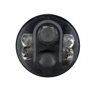 LED frontlykt 7 tommer egnet for Harley Davidson med ECE frontlykt Craftride TH3 sort
