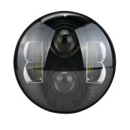 LED frontlykt 7 tommer egnet for Harley Davidson med ECE frontlykt Craftride TH4 sort
