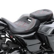 Sete egnet for Harley Davidson Touring 09-24 komfortsete Craftride RH3 svart-rød