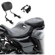 Sitzbank Set für Harley Touring 14-20 mit Sissybar und Docking Kit Craftride S-AB2_1