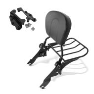 Sissy bar + bagasjestativ + dockingsett som passer for Harley Davidson Street Glide 09-13 svart Craftride