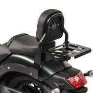Sissy bar XS3 passer for Kawasaki Vulcan S / Café 15-24 med bagasjehylle svart Craftride
