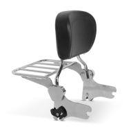 Sissy bar egnet for Harley Davidson Electra Glide Standard / Classic 97-08 Craftride Fast Driver-L inkl. bagasjehylle krom