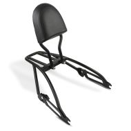 Sissy bar som passer til Harley Davidson Street 750 / 500 15-20 Craftride Fast Driver-S inkl. bagasjehylle svart