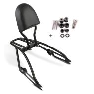 Sissy bar som passer til Harley Davidson Street 750 15-20 Craftride Fast Driver-S inkl. bagasjehylle sort