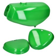 Tank / bensintank passende for Simson S51 / S50 / S70 med sidedeksel Craftride grønn