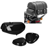 Tank / bensintank passende for Simson S51 / S70 med svart sidedeksel + Craftride halebag