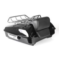 Toppkoffert passende for Harley Davidson CVO Limited 14-22 Craftride Razor GB8 med bagasjegrill svart