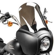 Frontkledning egnet for Harley Davidson Dyna Street Bob 06-17 Craftride MG5 med linse svart-matt røykgrå